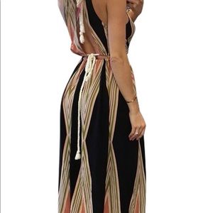 Boho Summer Floral halter dress